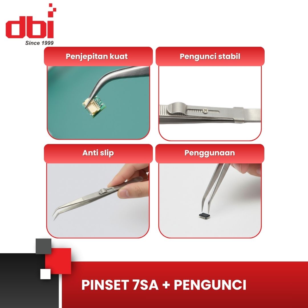 PINSET BENGKOK STAINLESS + PENGUNCI CELLKIT 7SA - Gambar 2