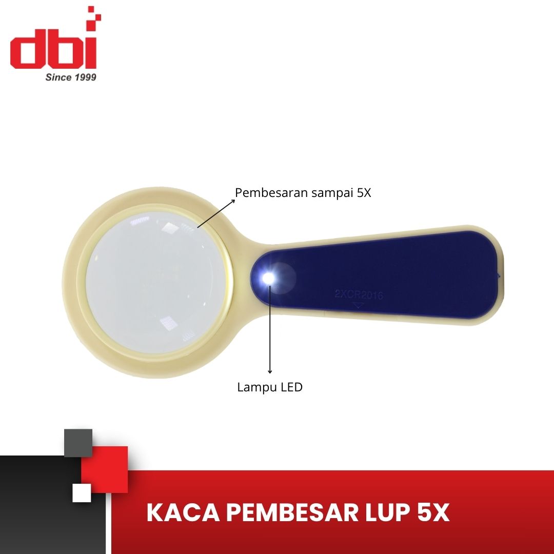 KACA PEMBESAR + LAMPU LED MINI 5X (LUP) - Gambar 4