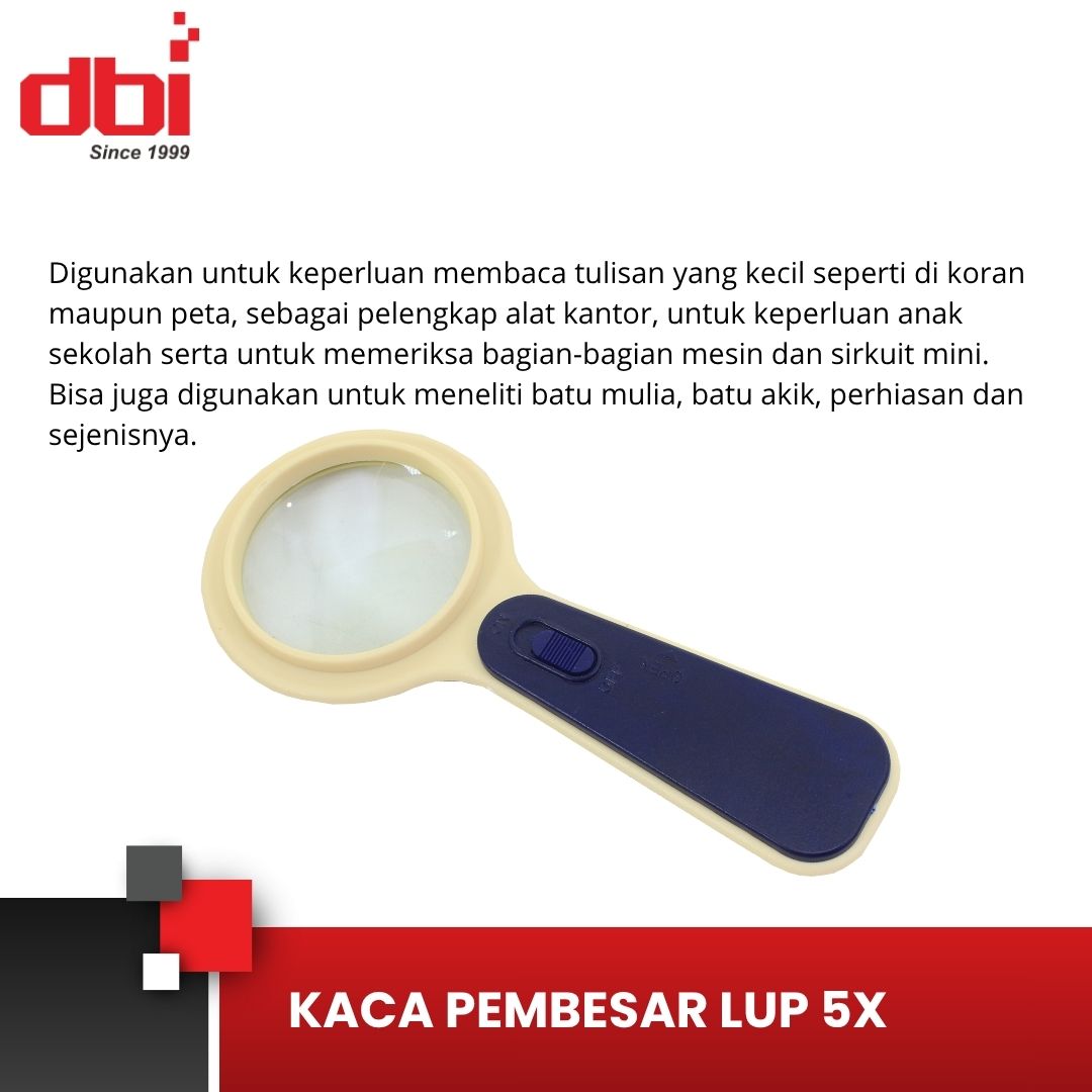 KACA PEMBESAR + LAMPU LED MINI 5X (LUP) - Gambar 5