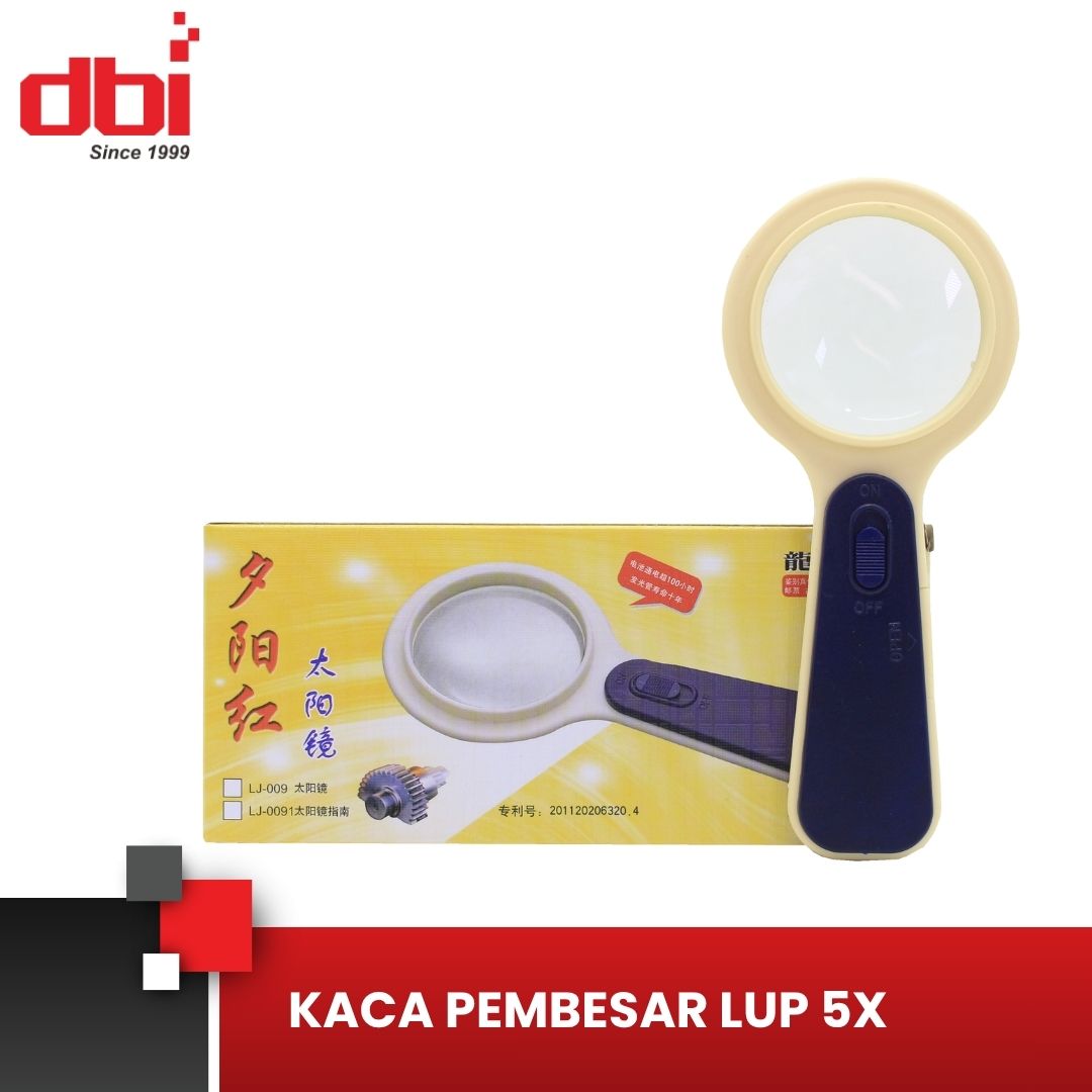KACA PEMBESAR + LAMPU LED MINI 5X (LUP)