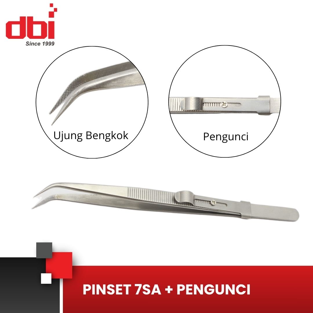 PINSET BENGKOK STAINLESS + PENGUNCI CELLKIT 7SA - Gambar 4