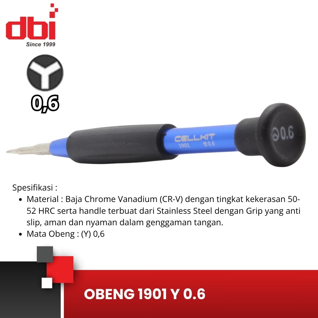 OBENG SINGLE MAGNETIK CELLKIT 1901 (Y) 0,6 - Gambar 2